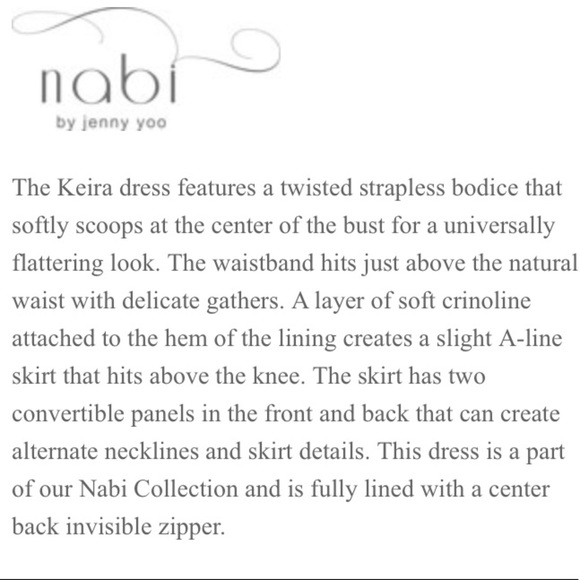 JENNY YOO Keira Convertible Strapless Blue Dress 4 - Picture 5 of 5